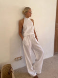 Sander Ivory Linen Trousers