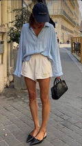 Rory Ivory Linen Shorts